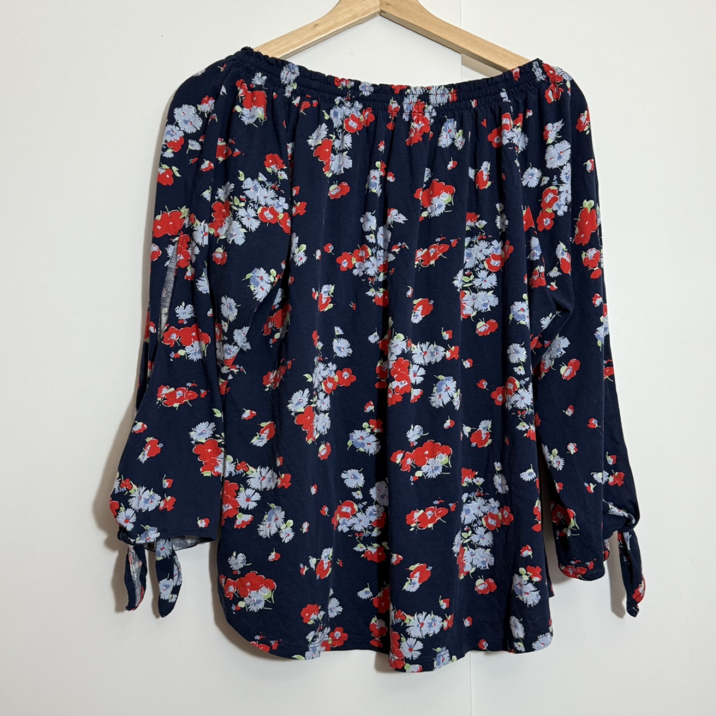 Lauren Ralph Lauren Navy Floral Off-the-Shoulder Blouse - photo 5