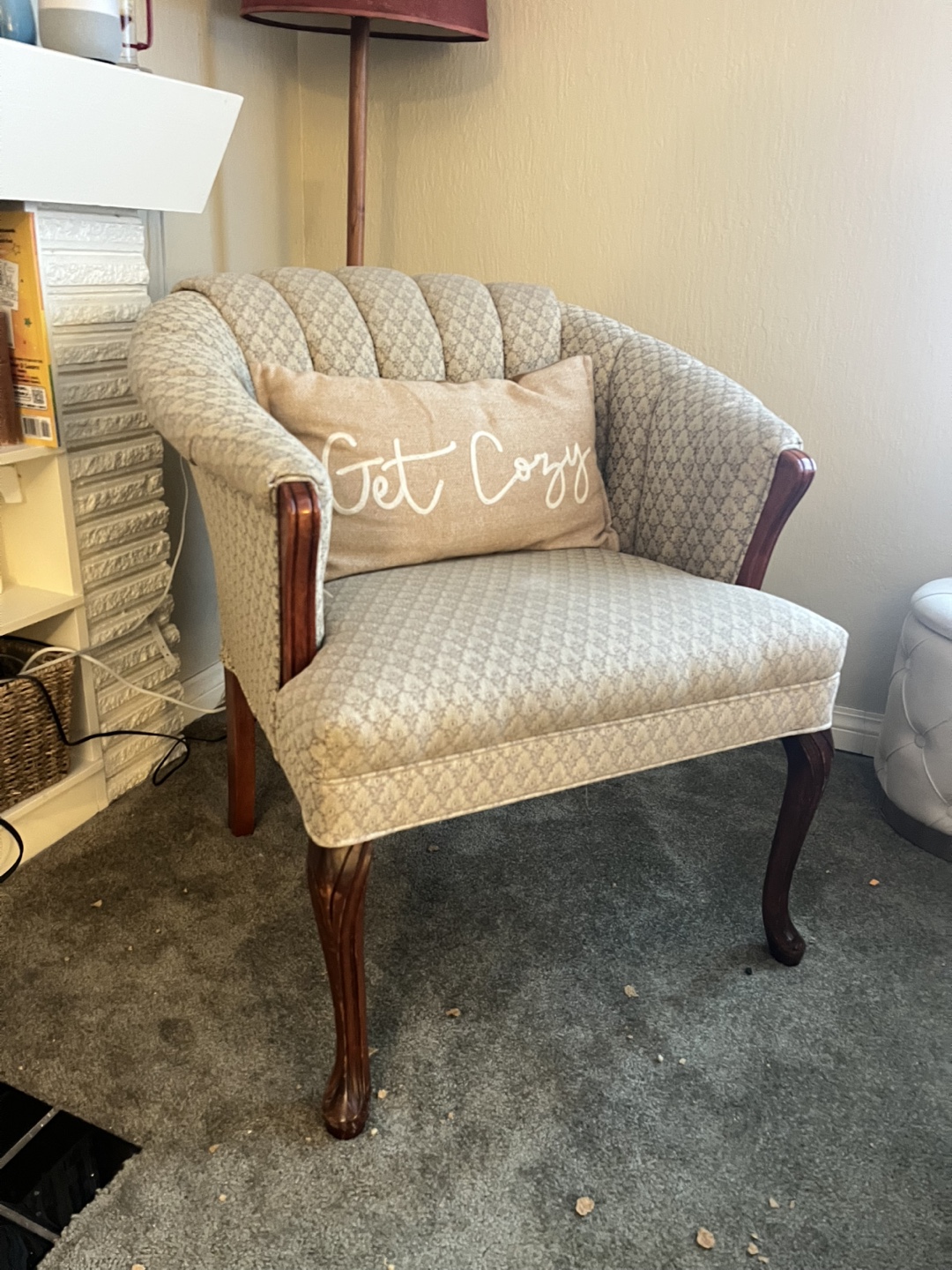 Vintage Scalloped Back Armchair