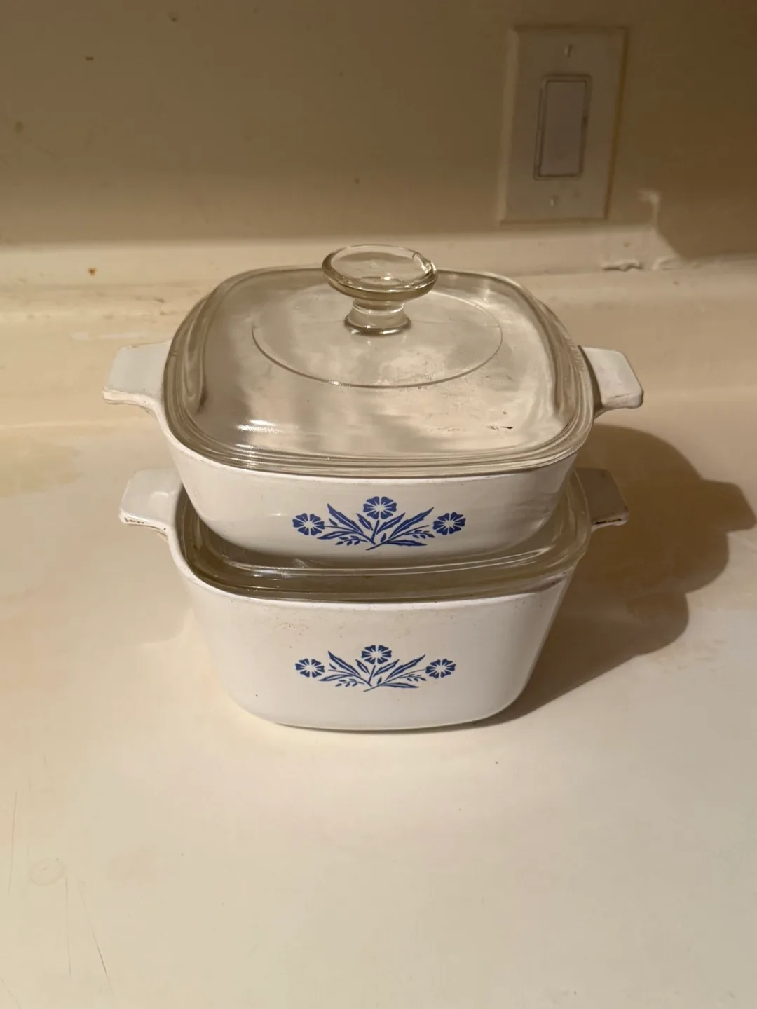 Vintage Corningware Blue Cornflower Casserole Dishes image indicator(2)