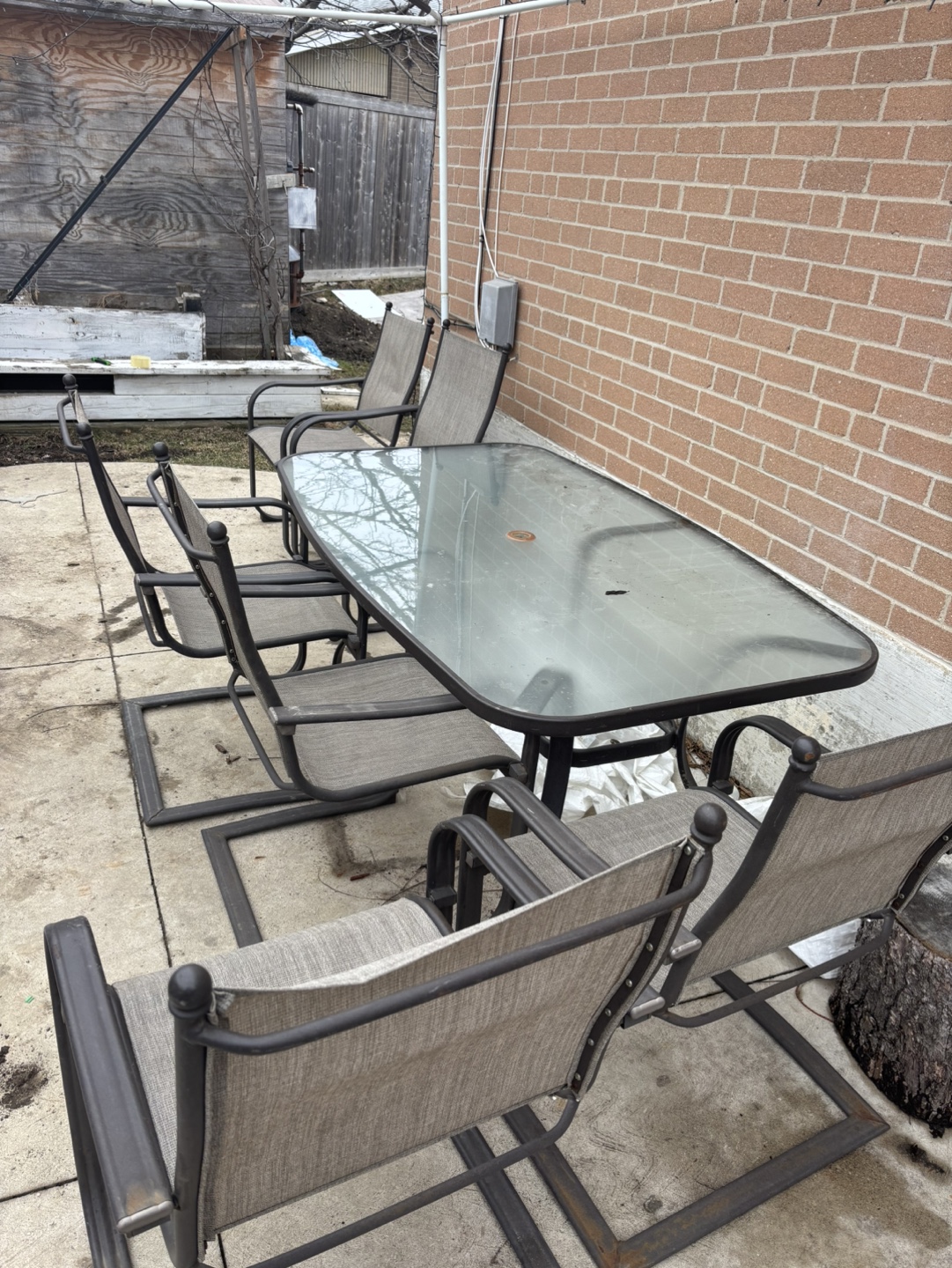 7-Piece Patio Set with Glass Top Table - photo 2