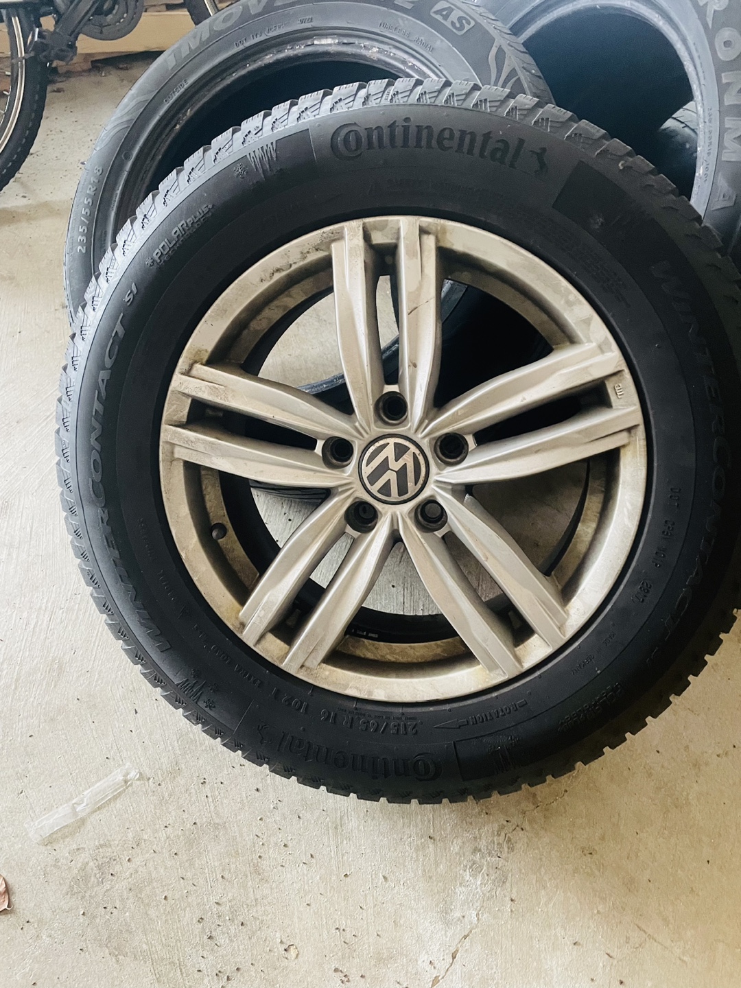 Volkswagen Alloy Rims with Continental Winter Tires