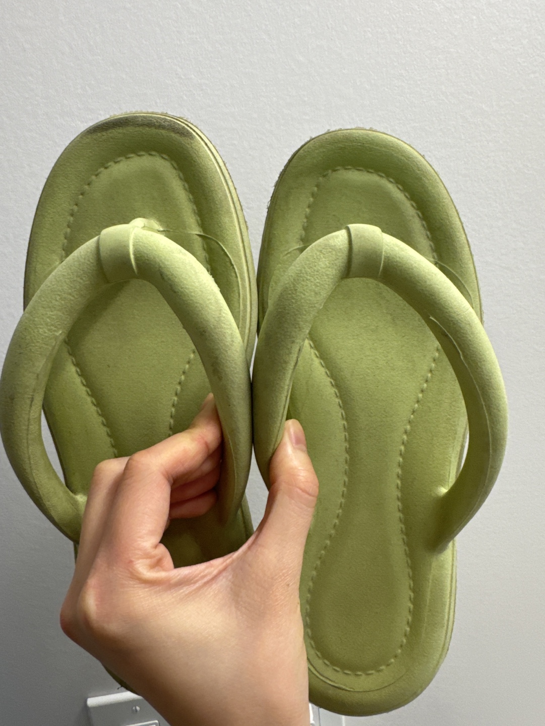#freecycle Light Green Flip Flops