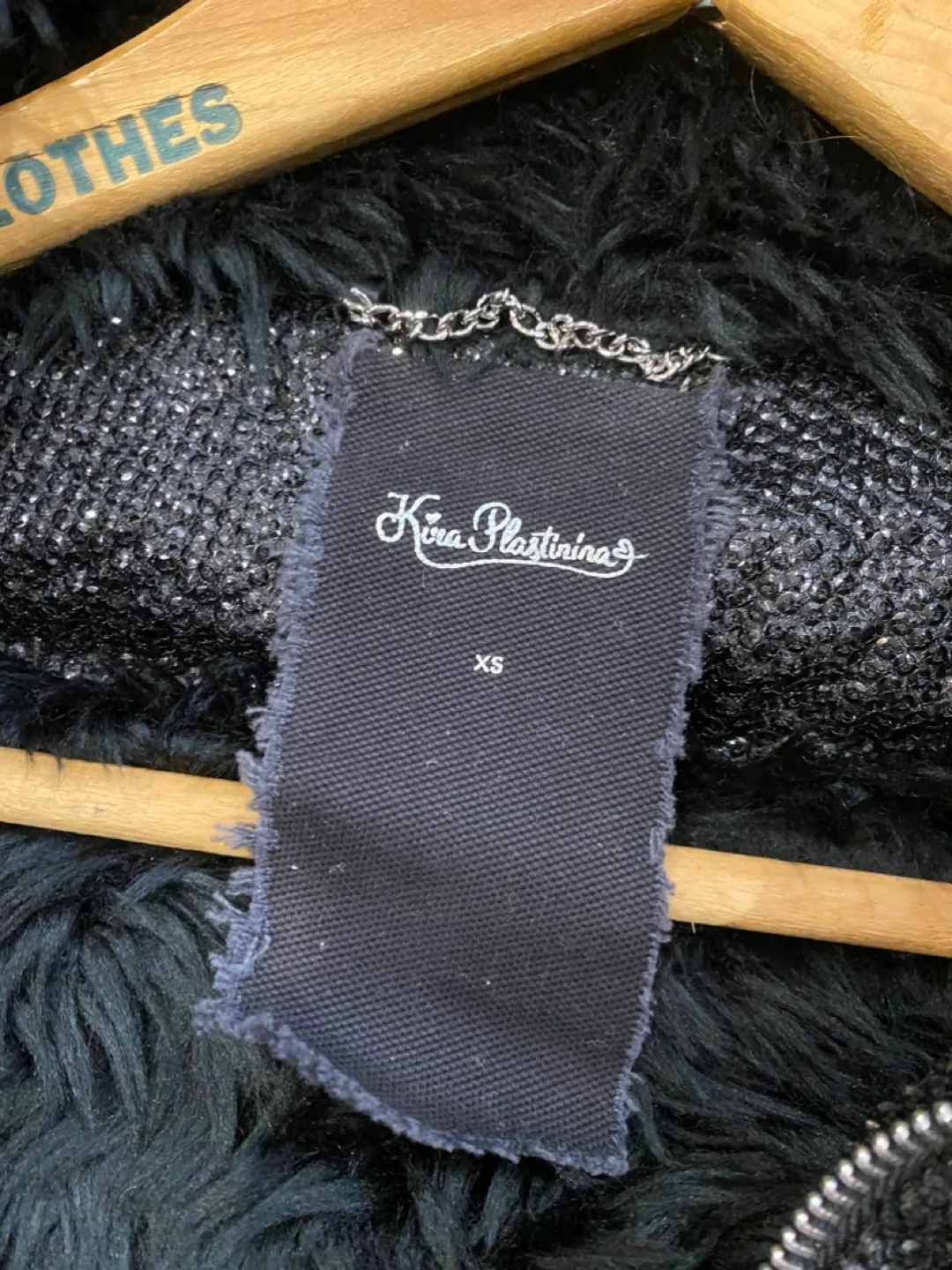 Black Faux Fur Hooded Jacket - Size XS image indicator(3)