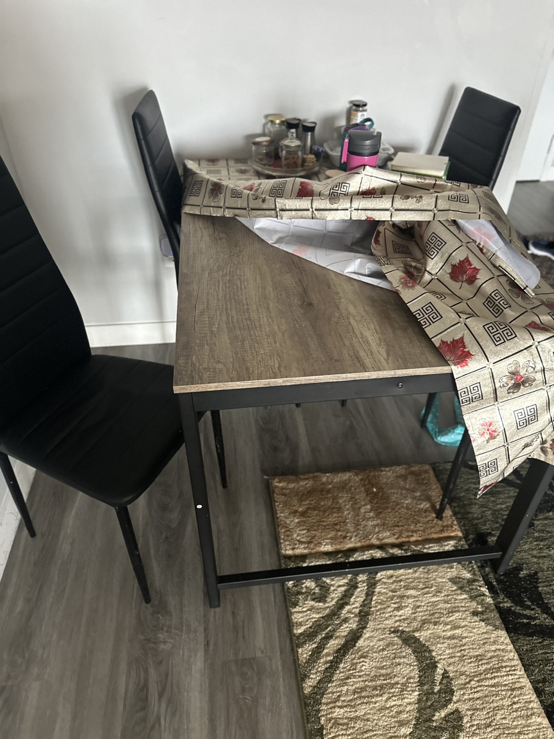 Dining Table Set with Four Chairs