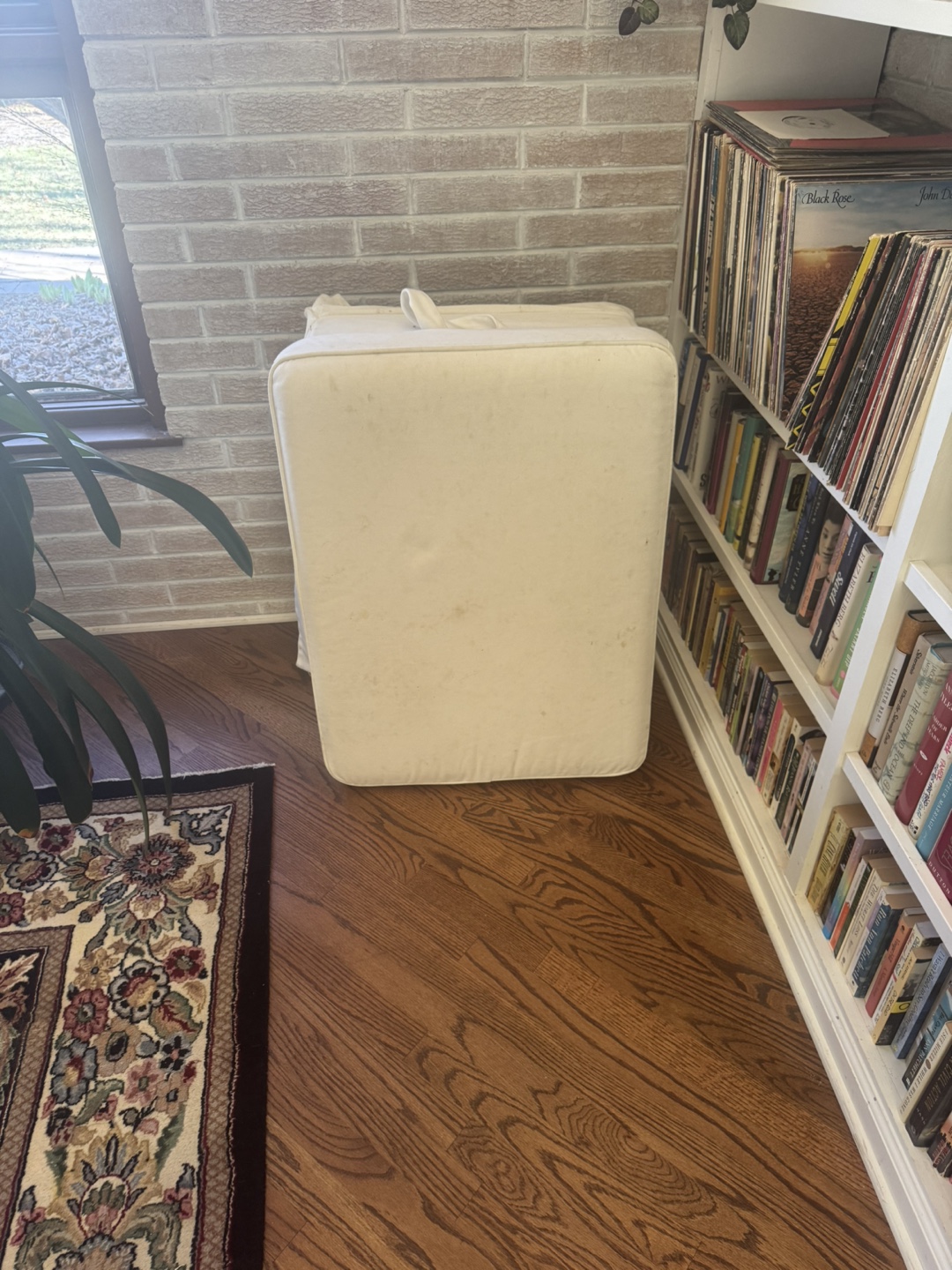 Free IKEA chair with replacement cover and ottoman