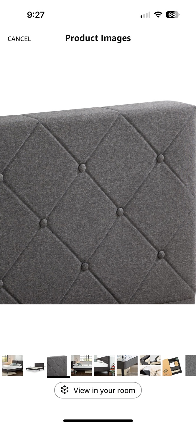 King Upholstered Bed Frame with Headboard - photo 2