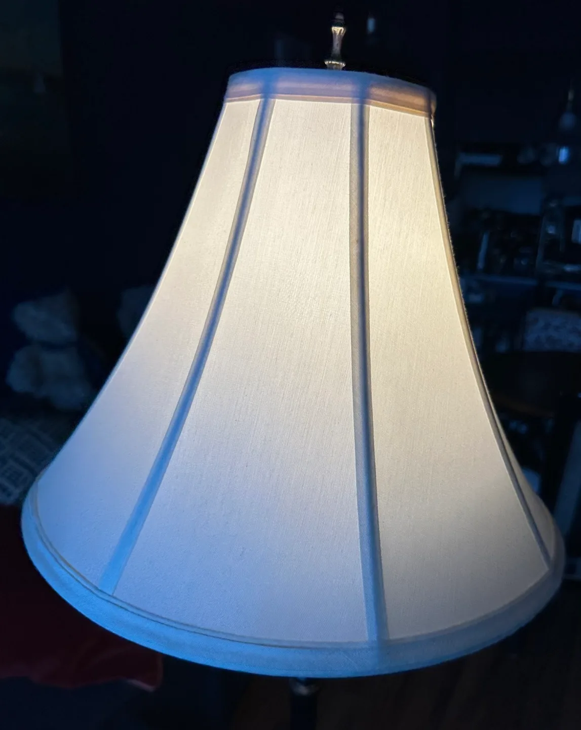 Ornate Floor Lamp with Bell Shade image indicator(2)