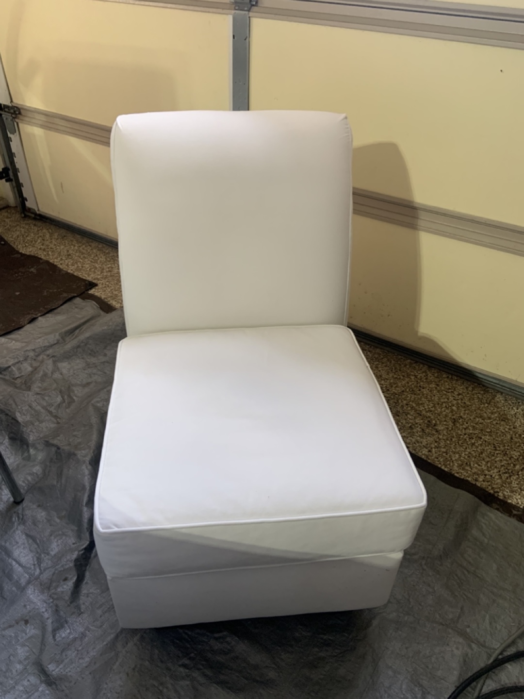 White Upholstered Accent Chair