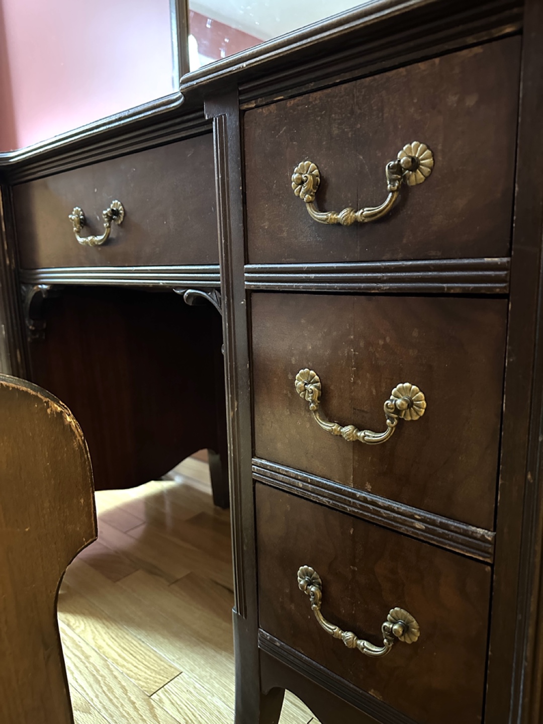 1923 Antique Solid Wood Vanity with Bench (CAN DELIVER) - photo 5
