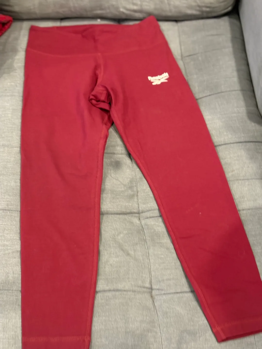 Women's Reebok 7/8 Leggings - Burgundy - Size Medium image indicator(2)