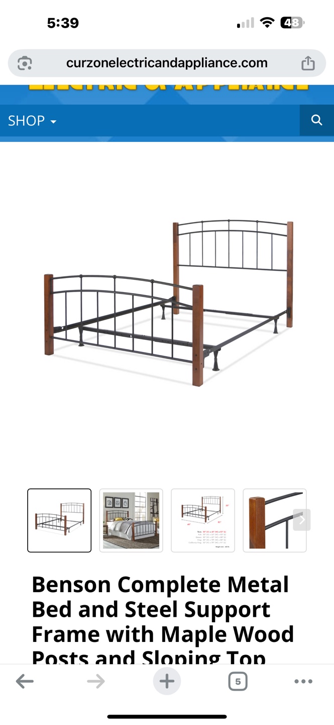 Complete Metal Bed Frame - photo 2