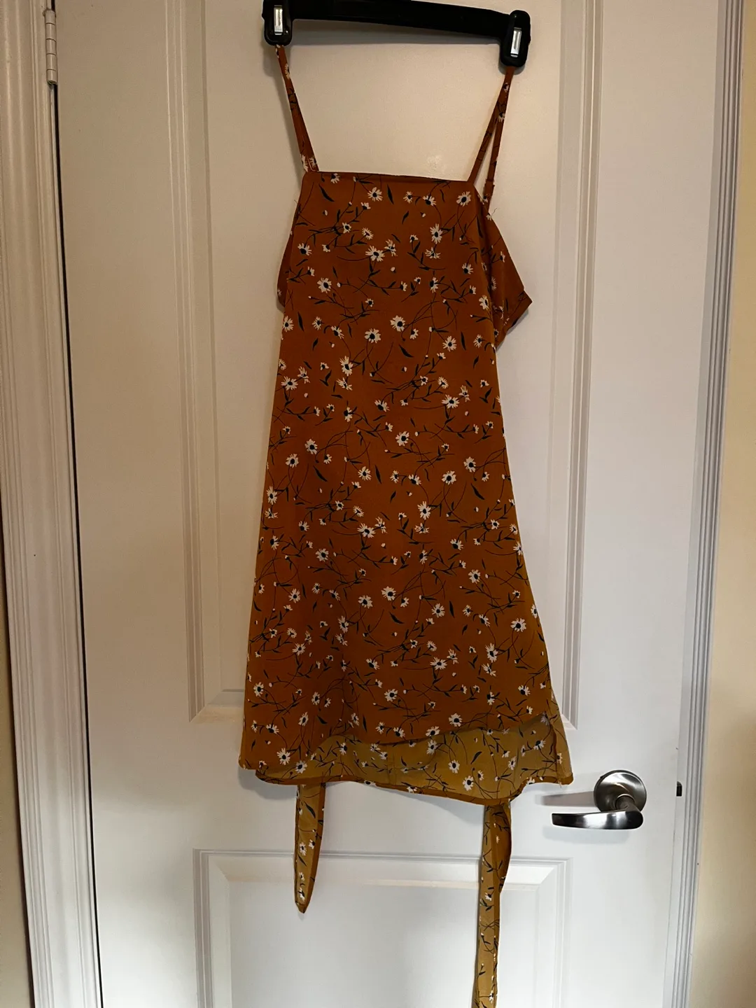 Mustard Yellow Floral Mini Dress image indicator(2)