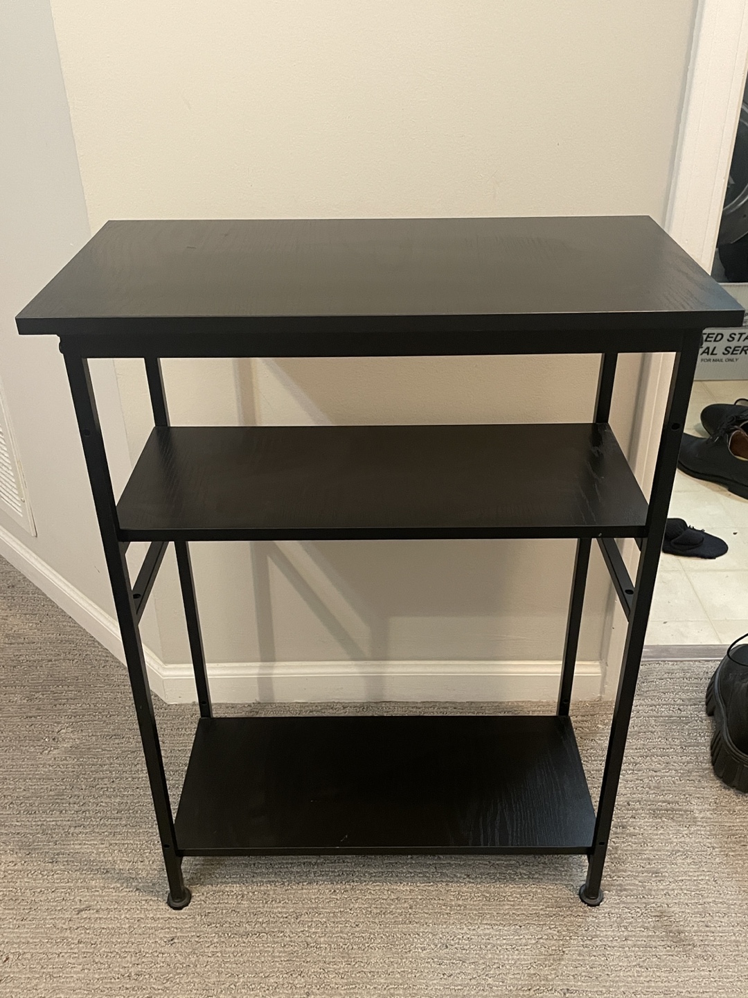 Black 3-Tier Shelf