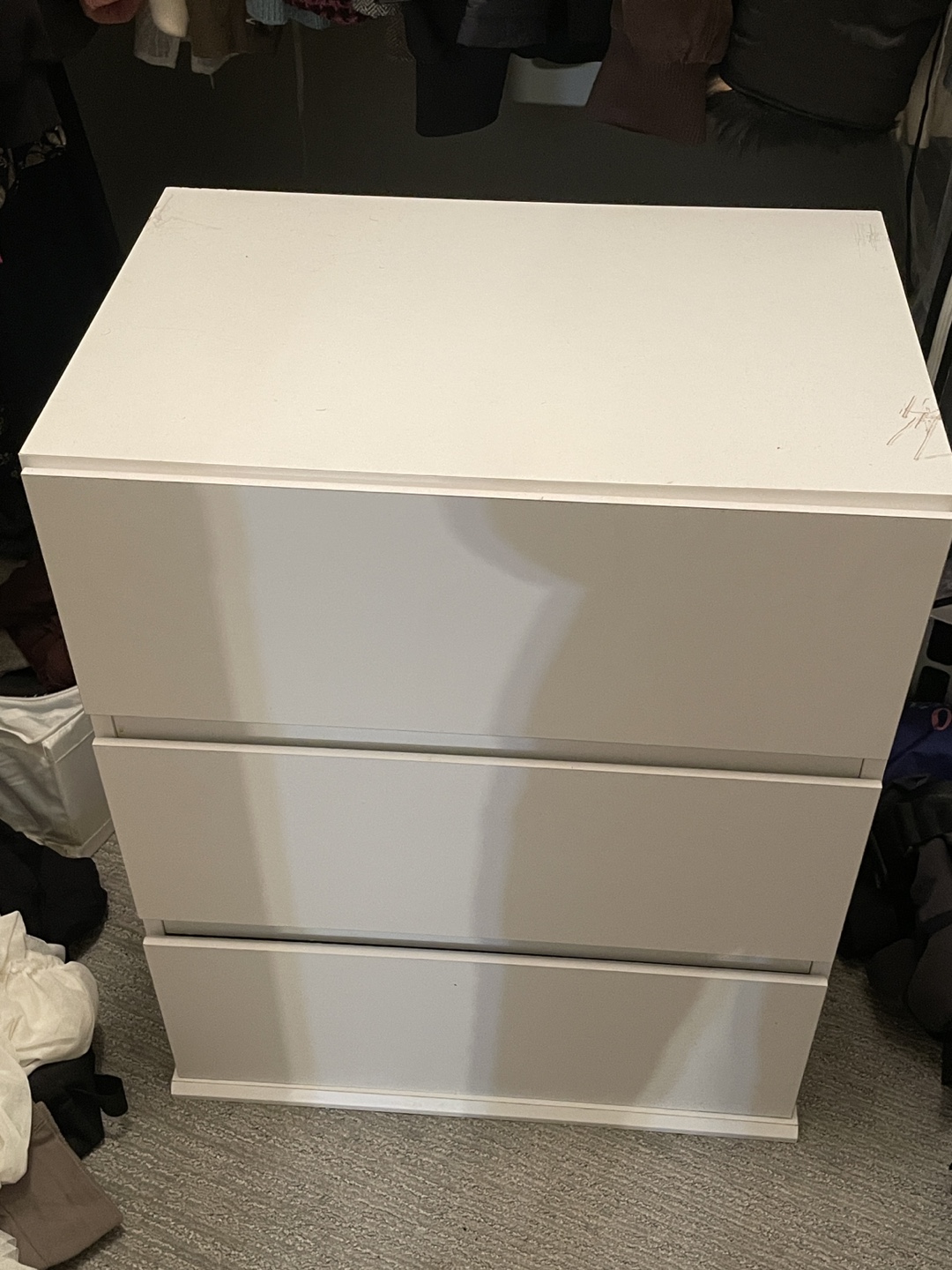 White 3-Drawer Dresser