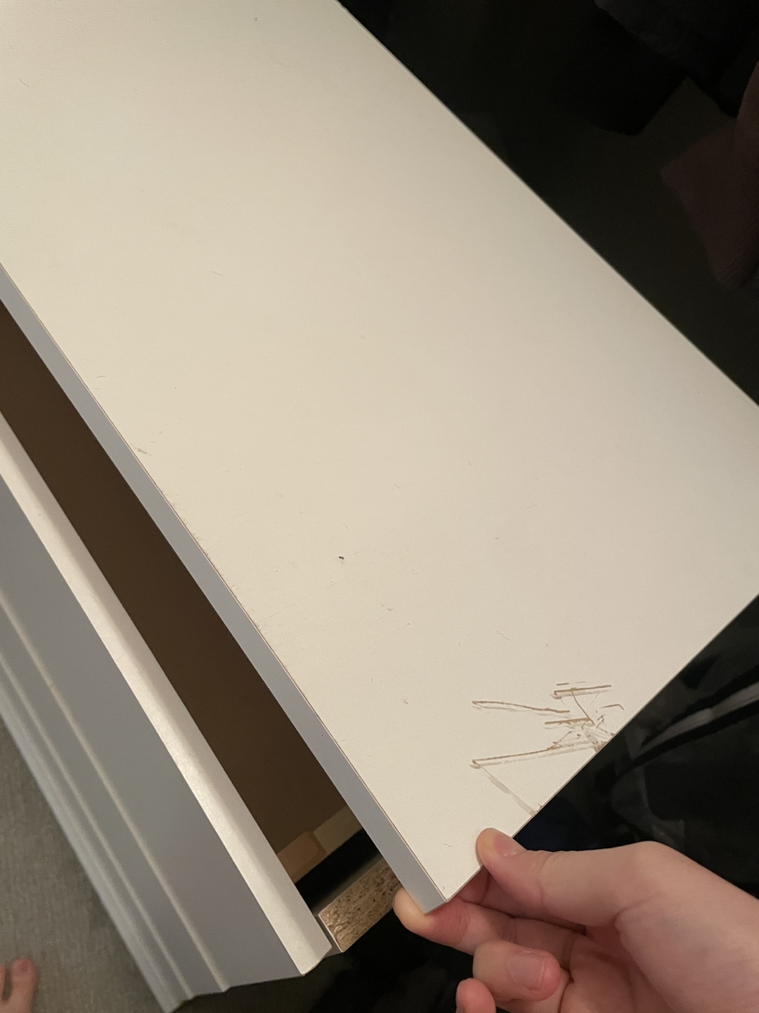 White 3-Drawer Dresser - photo 2