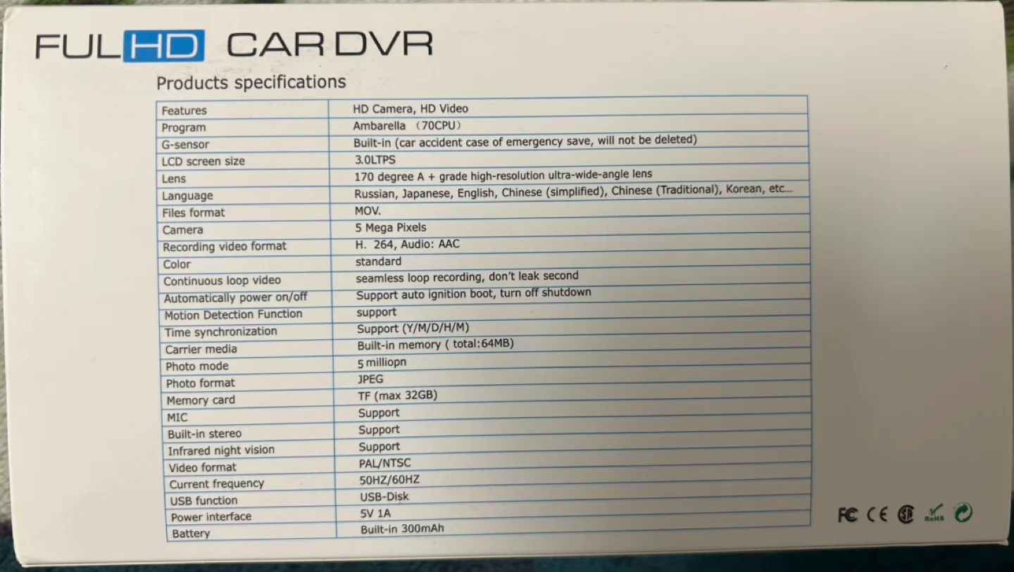 Full HD 1080P Car DVR Dash Cam with G-sensor image indicator(2)