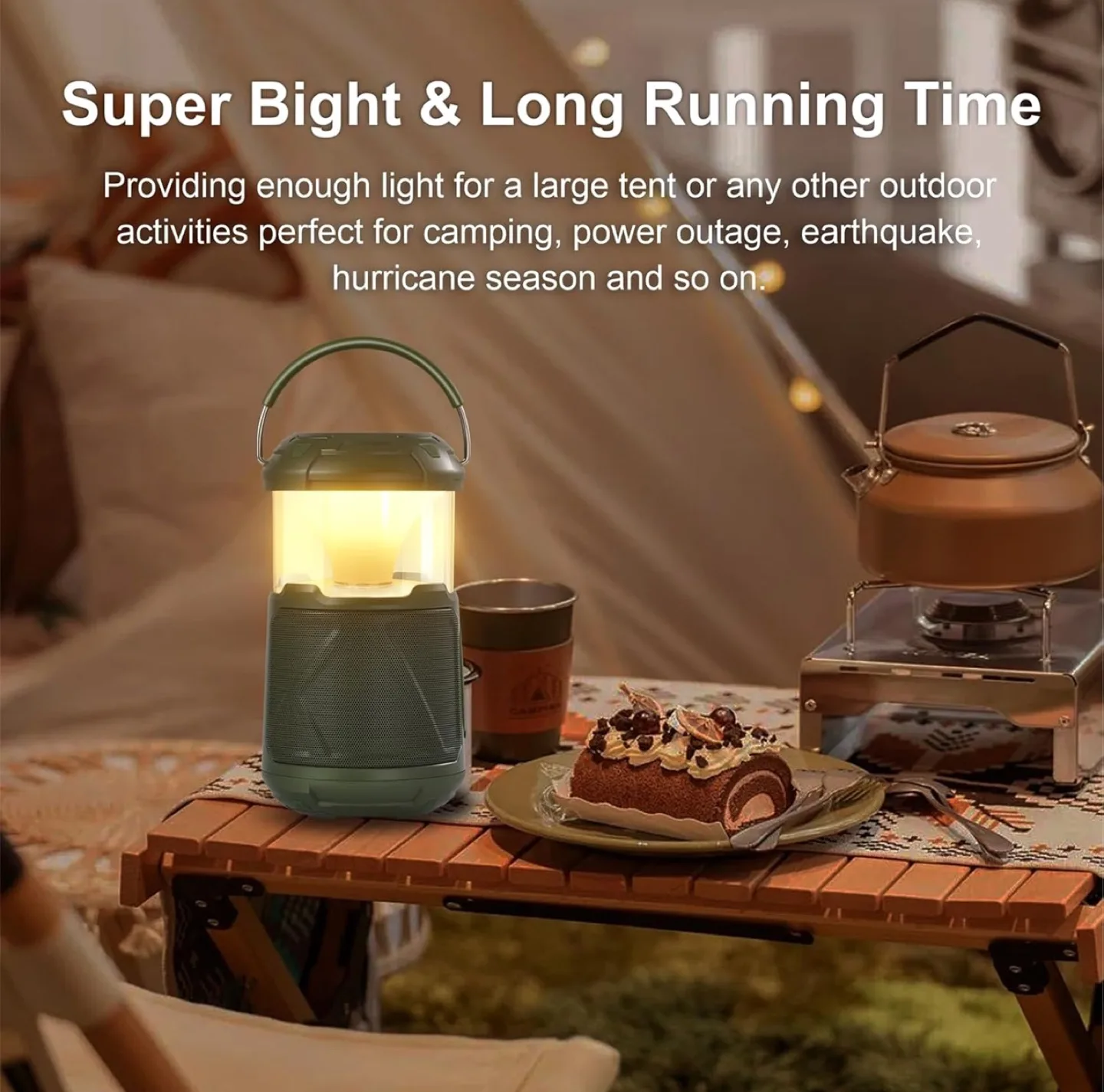 Portable Camping Lantern Speaker with Bluetooth 5.0 image indicator(7)