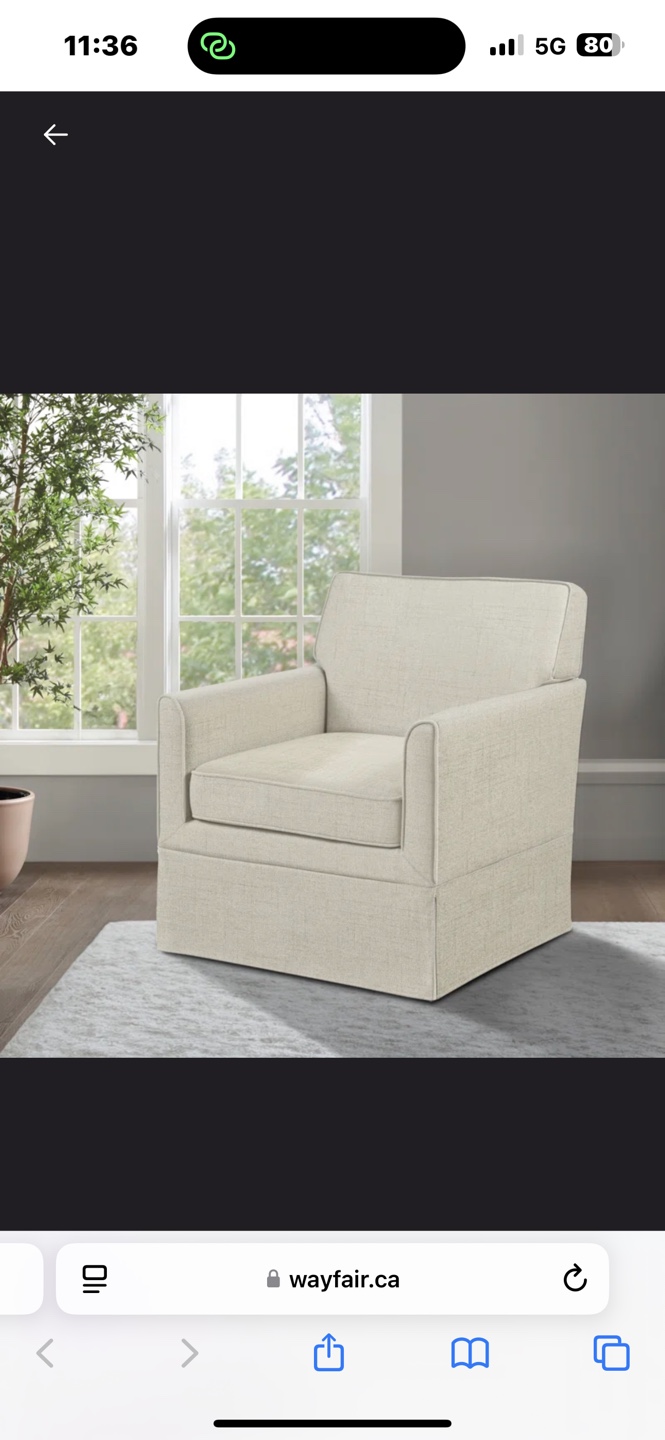 Paula Accent Armchair - Cream Polyester - photo 5