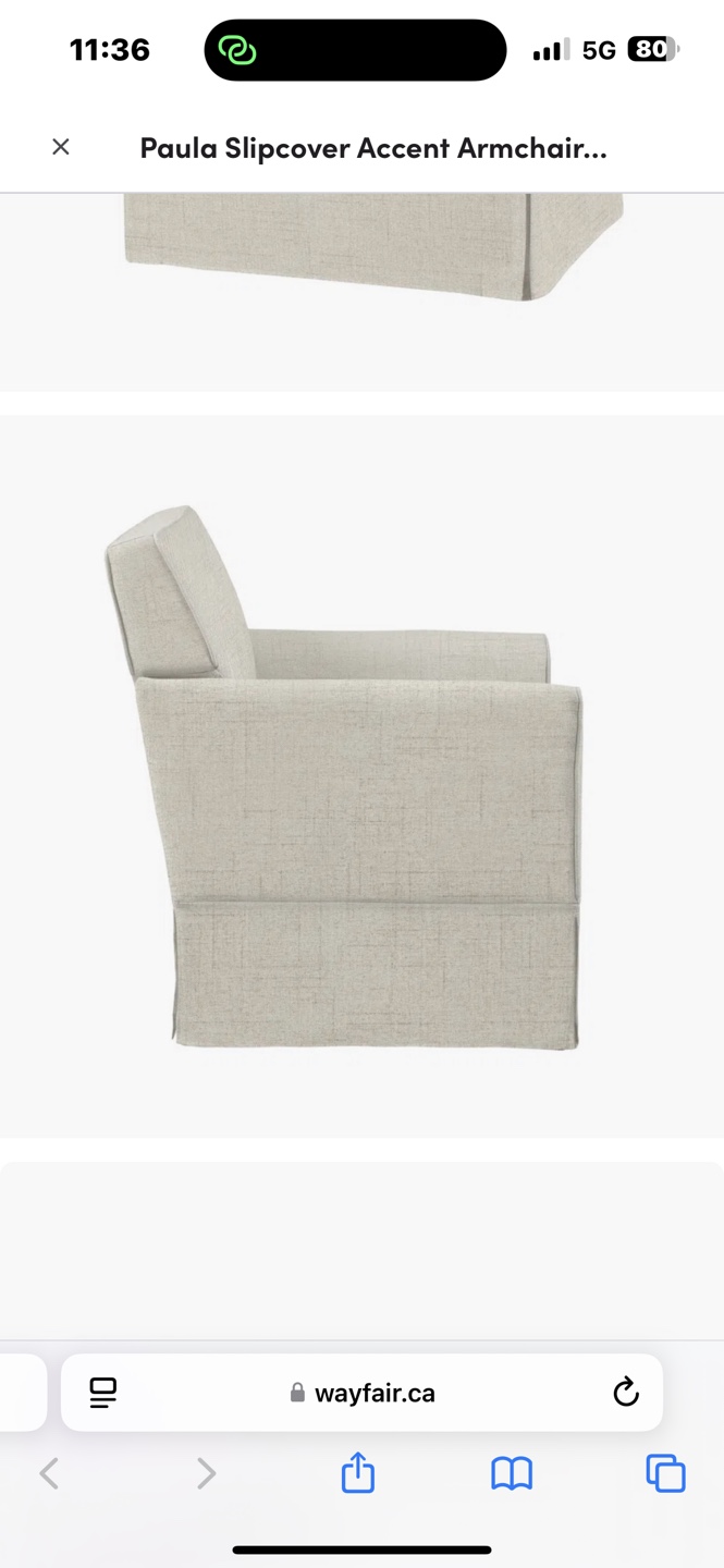 Paula Accent Armchair - Cream Polyester - photo 2