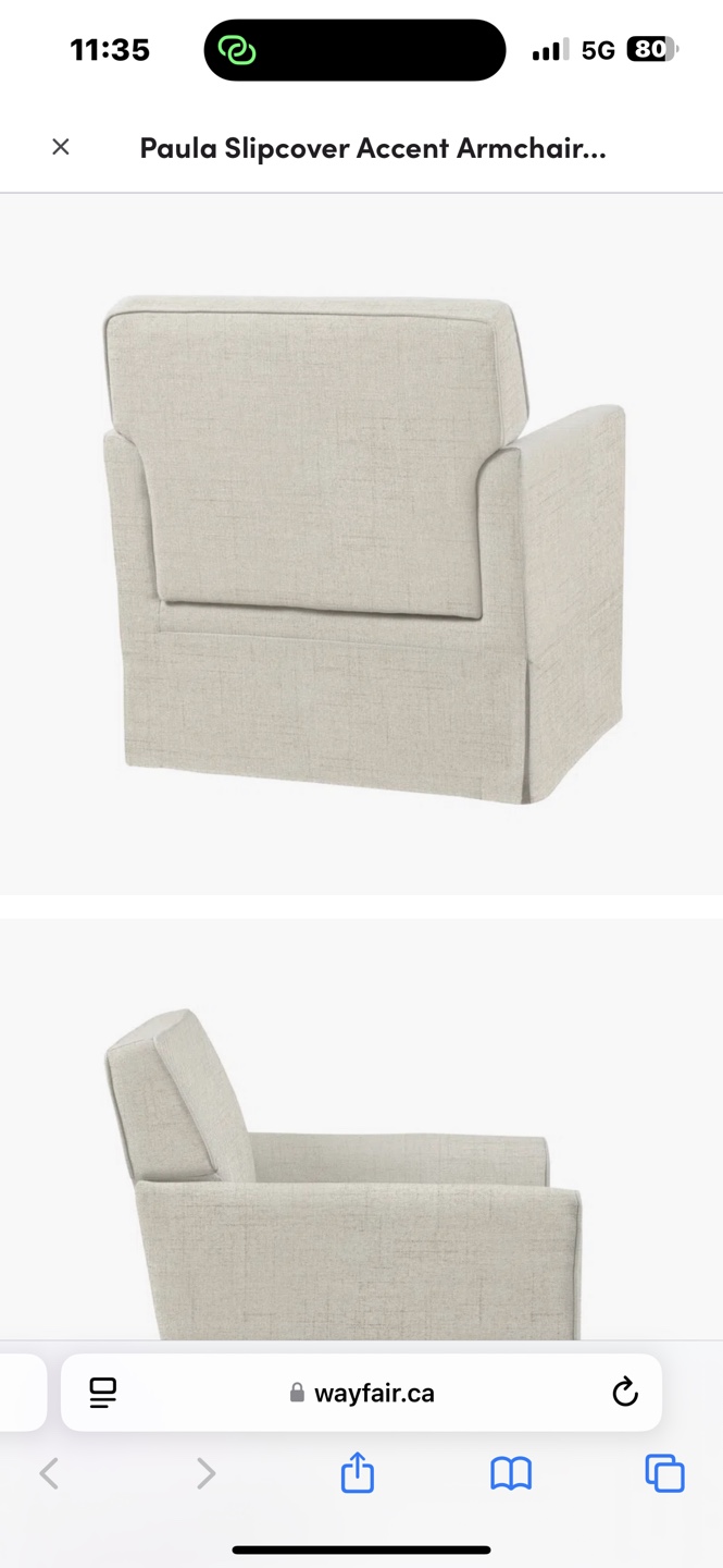 Paula Accent Armchair - Cream Polyester - photo 3