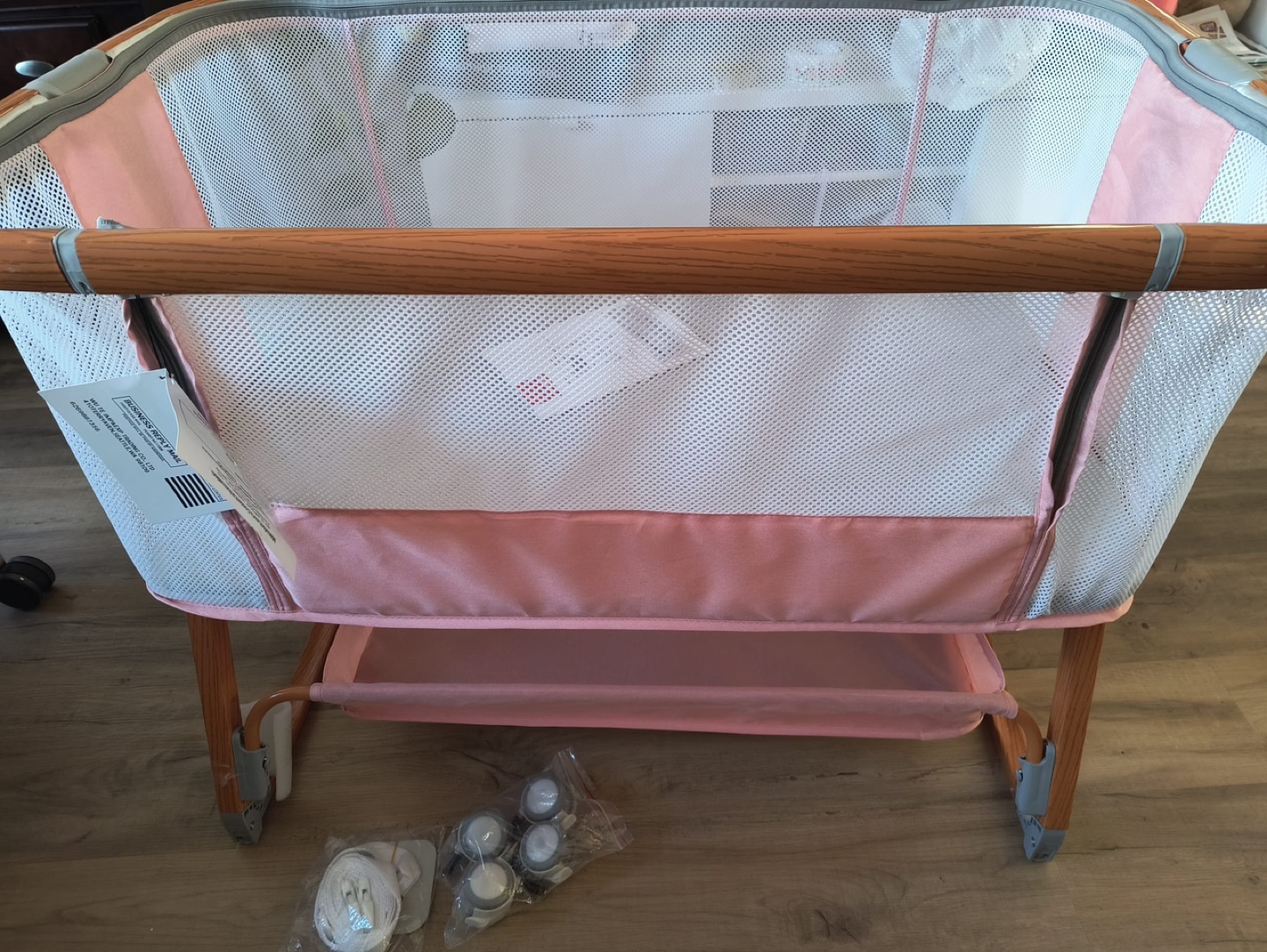 BLBLBGDD Baby Bassinet Bedside Sleeper - Pink