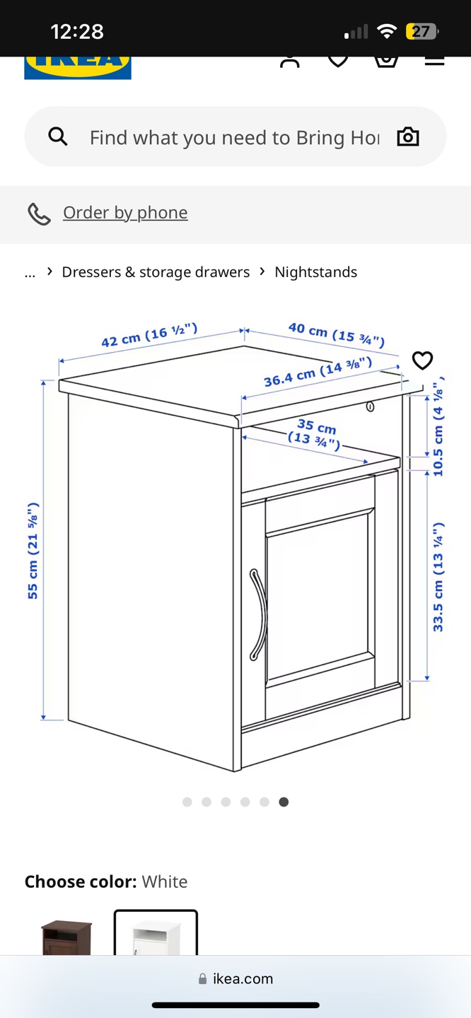 IKEA White Nightstand - photo 3