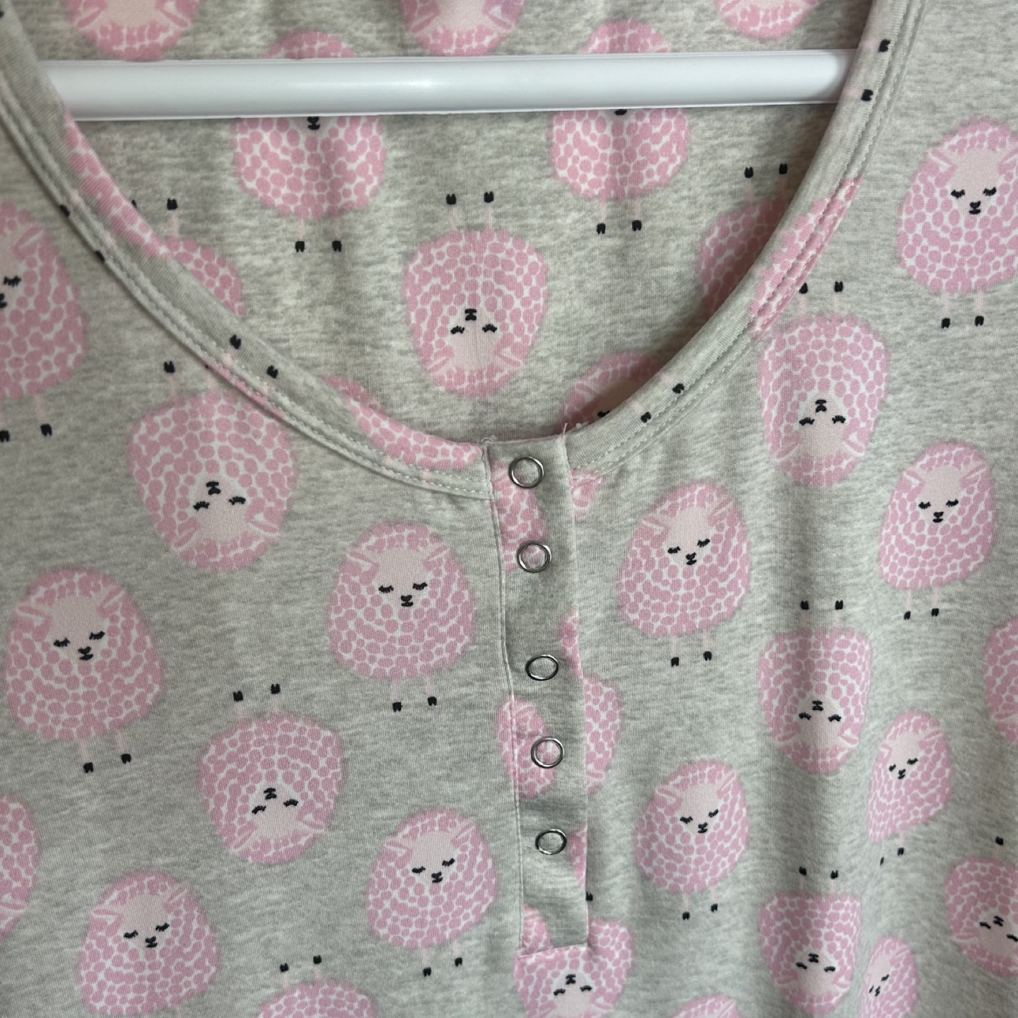 Luna & Dawn Henley Short Sleeve Peachy Soft Nightgown Size S - photo 2