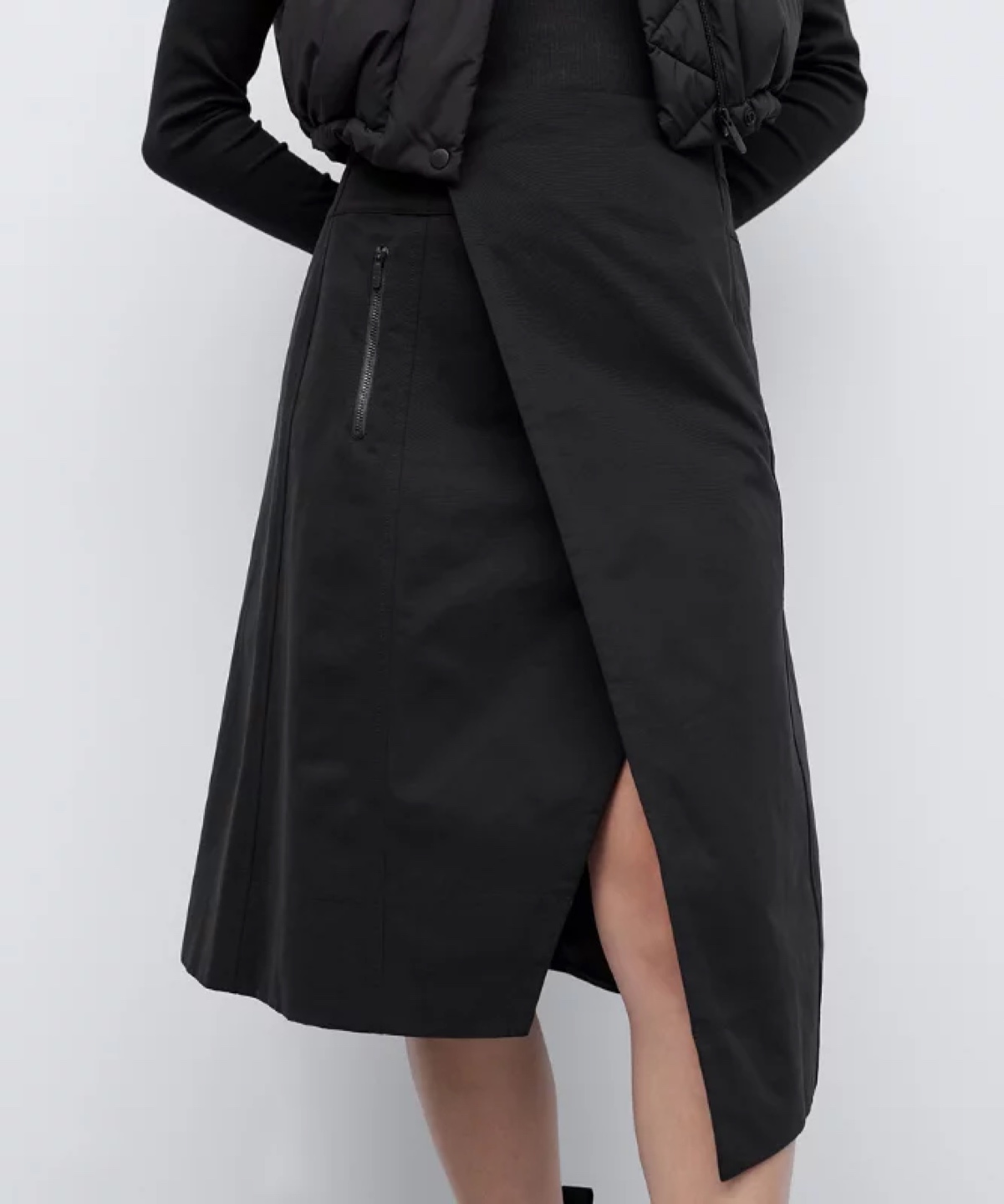 Lululemon Black Asymmetrical Wrap Skirt