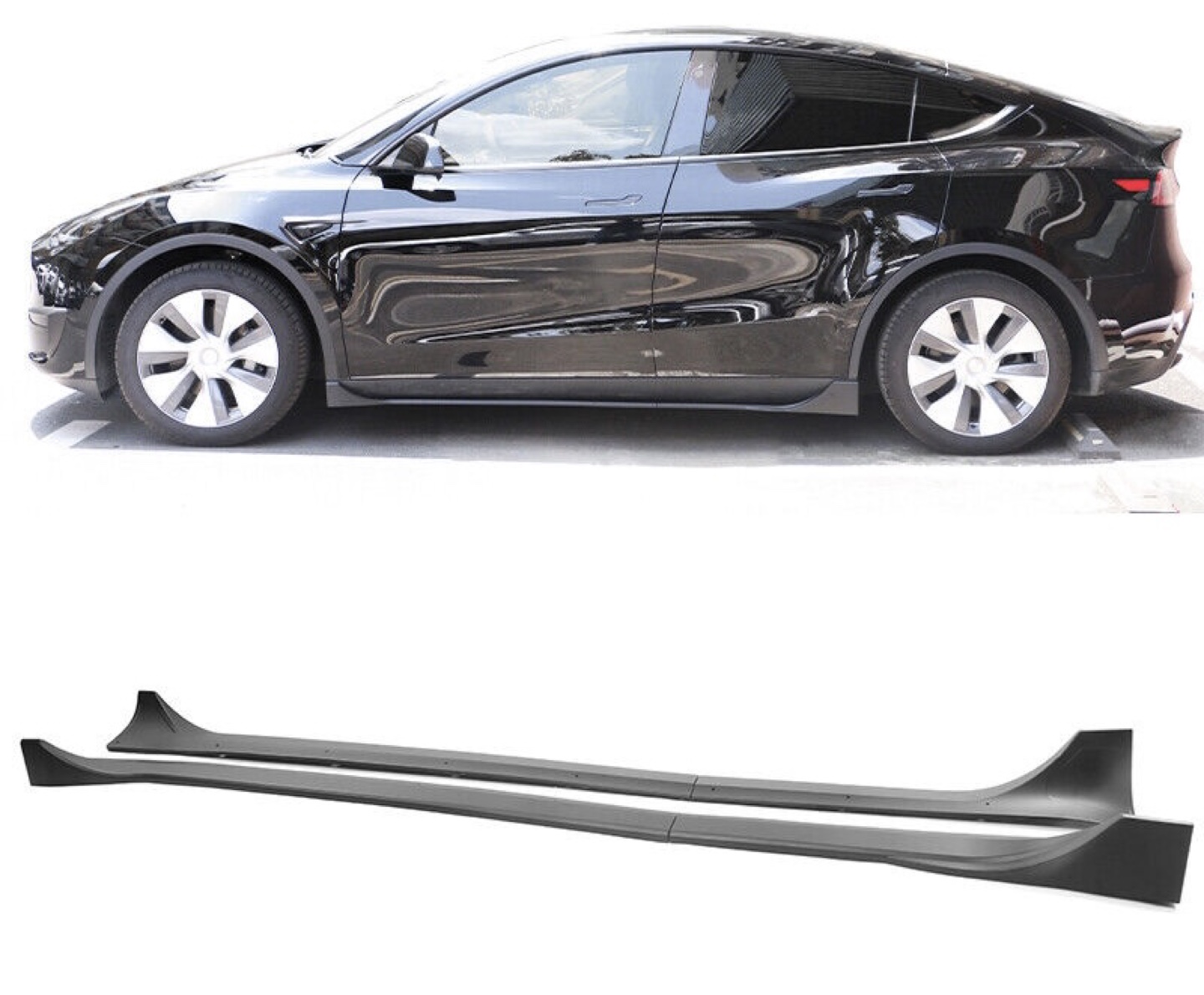 BRAND NEW 2020 - 2025 TESLA MODEL Y MATTE BLACK SIDE SKIRT