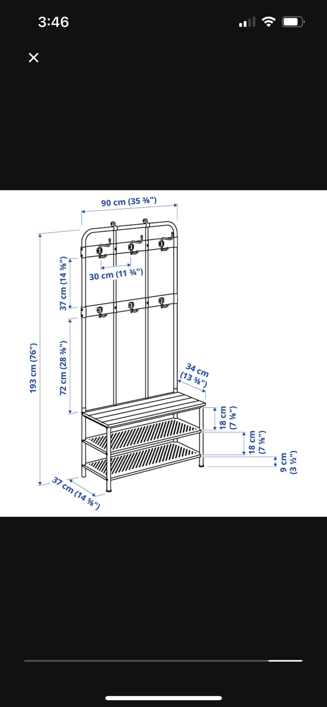 IKEA Hallway Coat Rack with Shoe Storage - photo 4