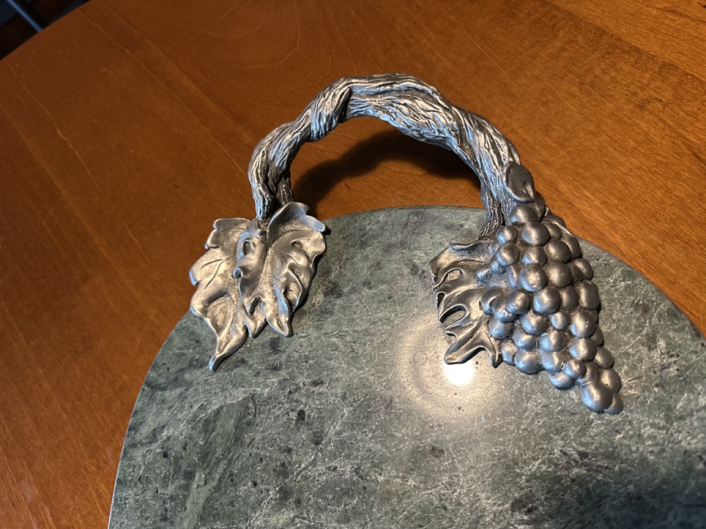 Marble Serving Tray with Grapevine Handles - photo 2