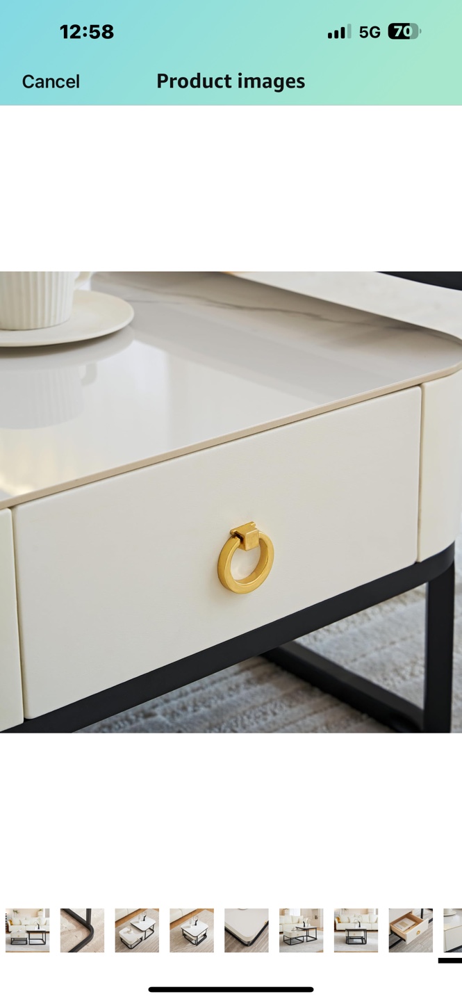 Modern Marble Nesting Coffee Tables - Set of 2 - photo 4