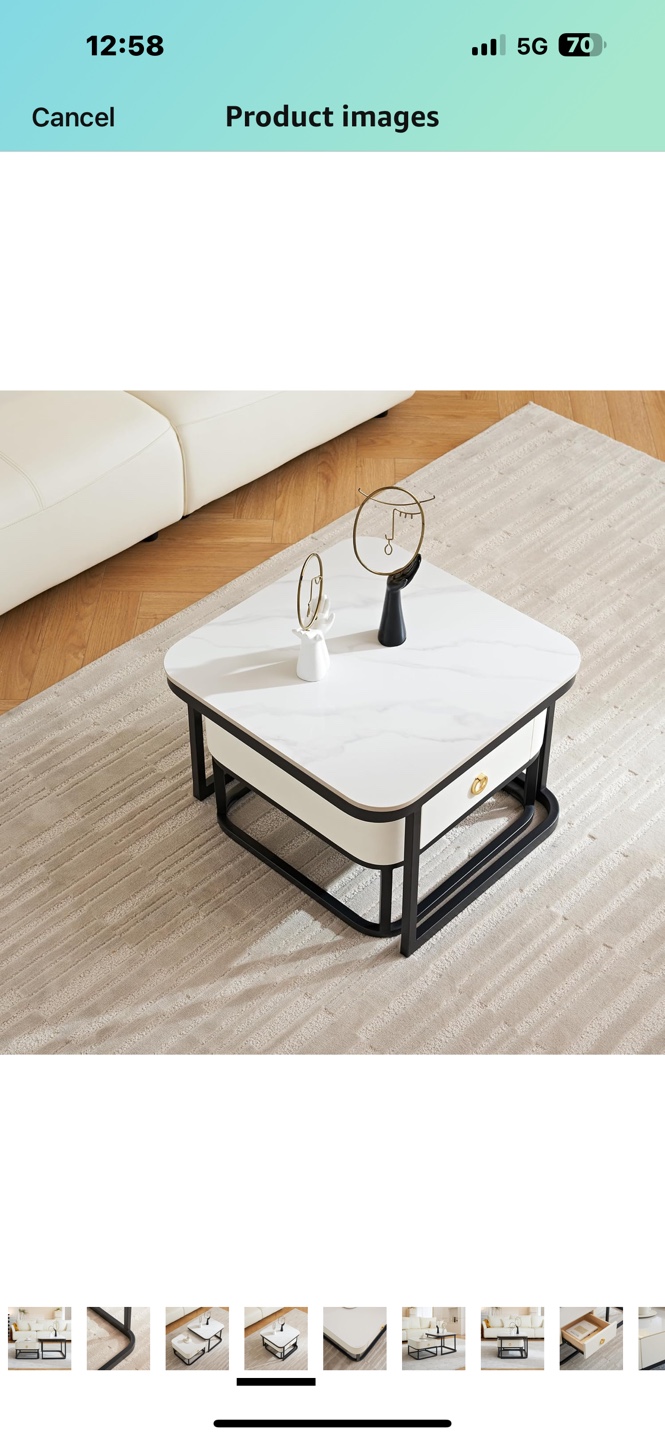 Modern Marble Nesting Coffee Tables - Set of 2 - photo 3
