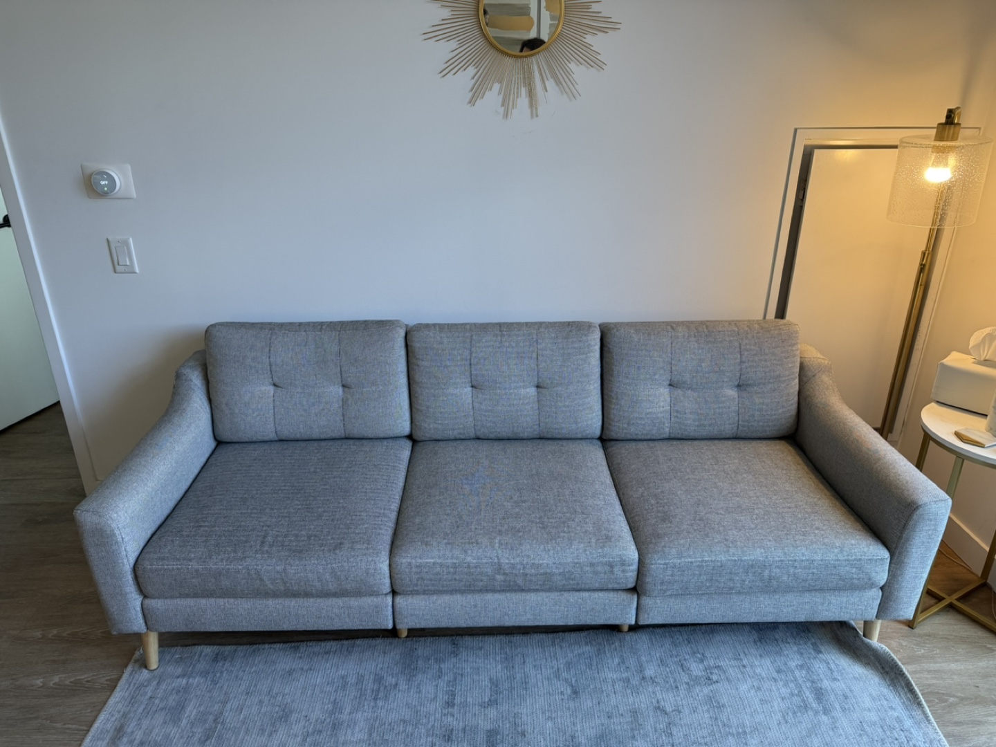 Burrow nomad gray couch
