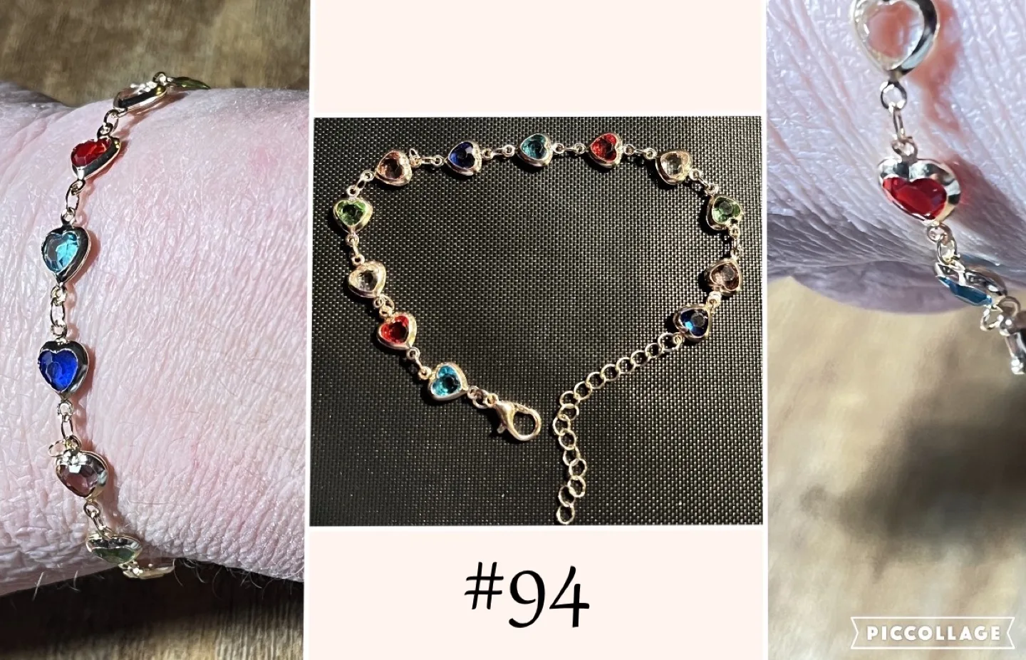 #freecycle🥕Multicoloured Heart Bracelet image indicator(3)