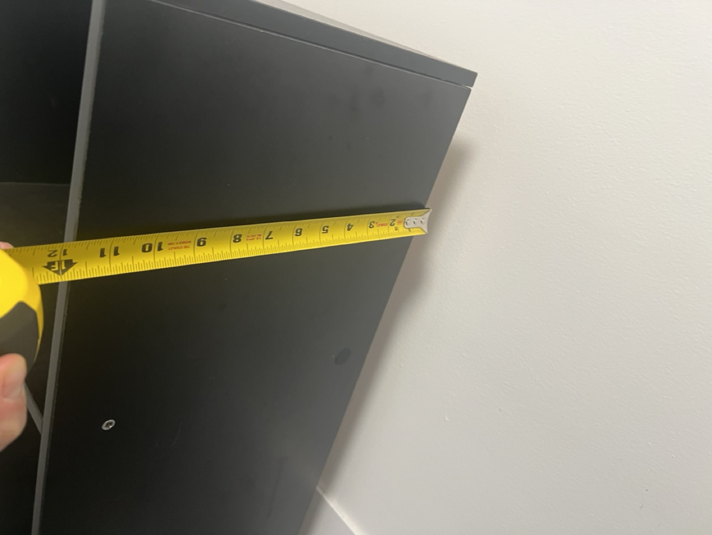Black 3-Shelf Bookcase with Cabinet - photo 3