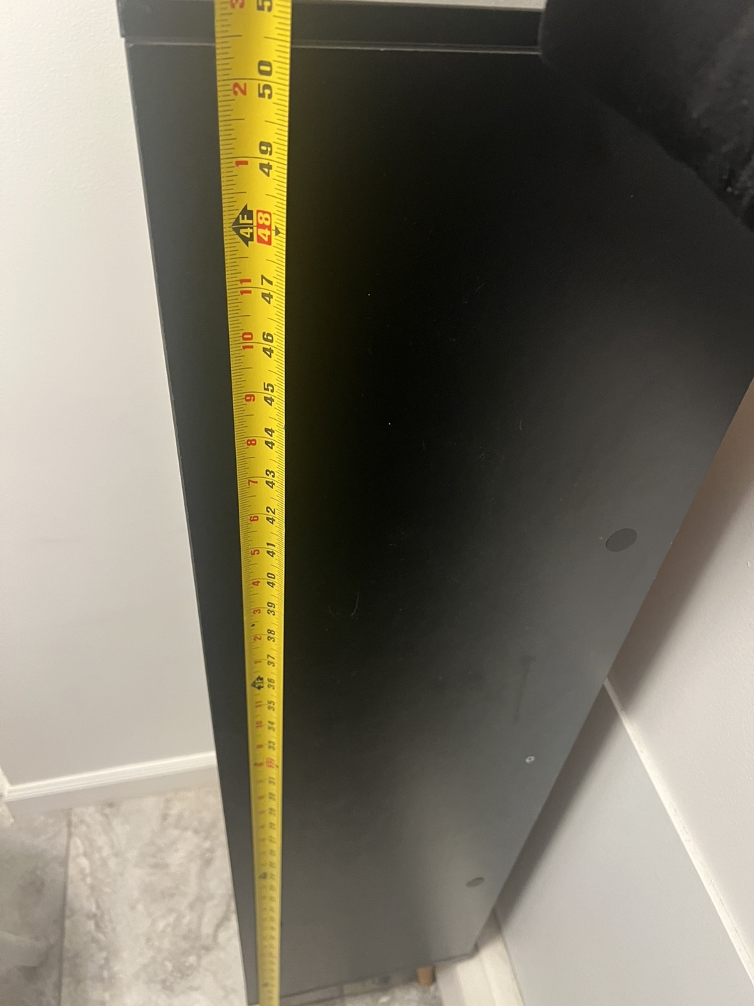 Black 3-Shelf Bookcase with Cabinet - photo 4