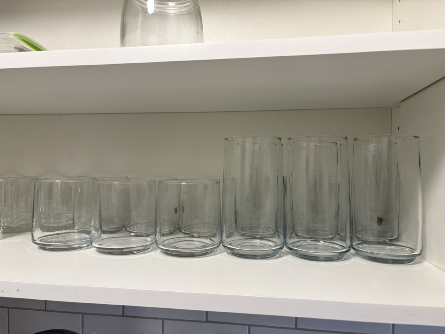 Set of 12 Clear Glass Tumblers