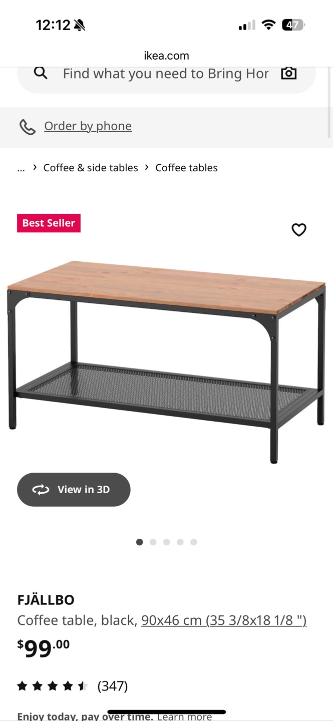 IKEA FJALLBO Coffee Table - Black & Brown - photo 4