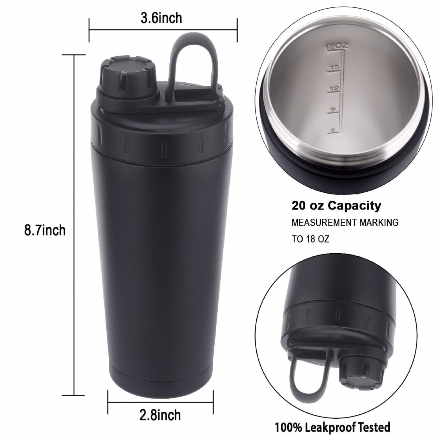 REBORN 20 oz Stainless Steel Shaker  Insulated - photo 2