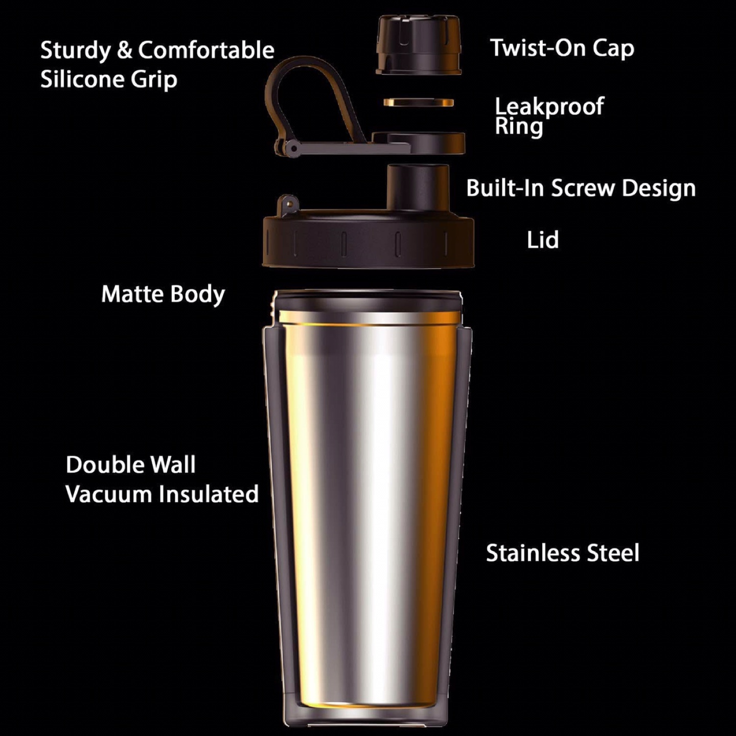 REBORN 20 oz Stainless Steel Shaker  Insulated - photo 5