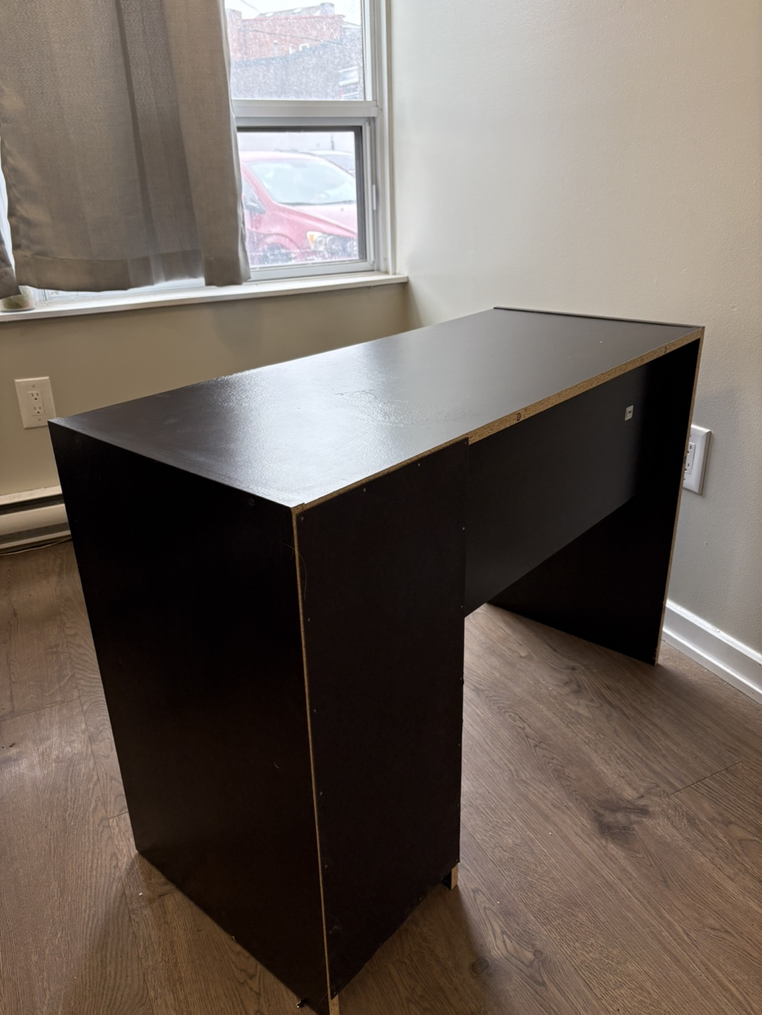 Dark Brown Computer Desk & Mesh Office Chair - photo 3