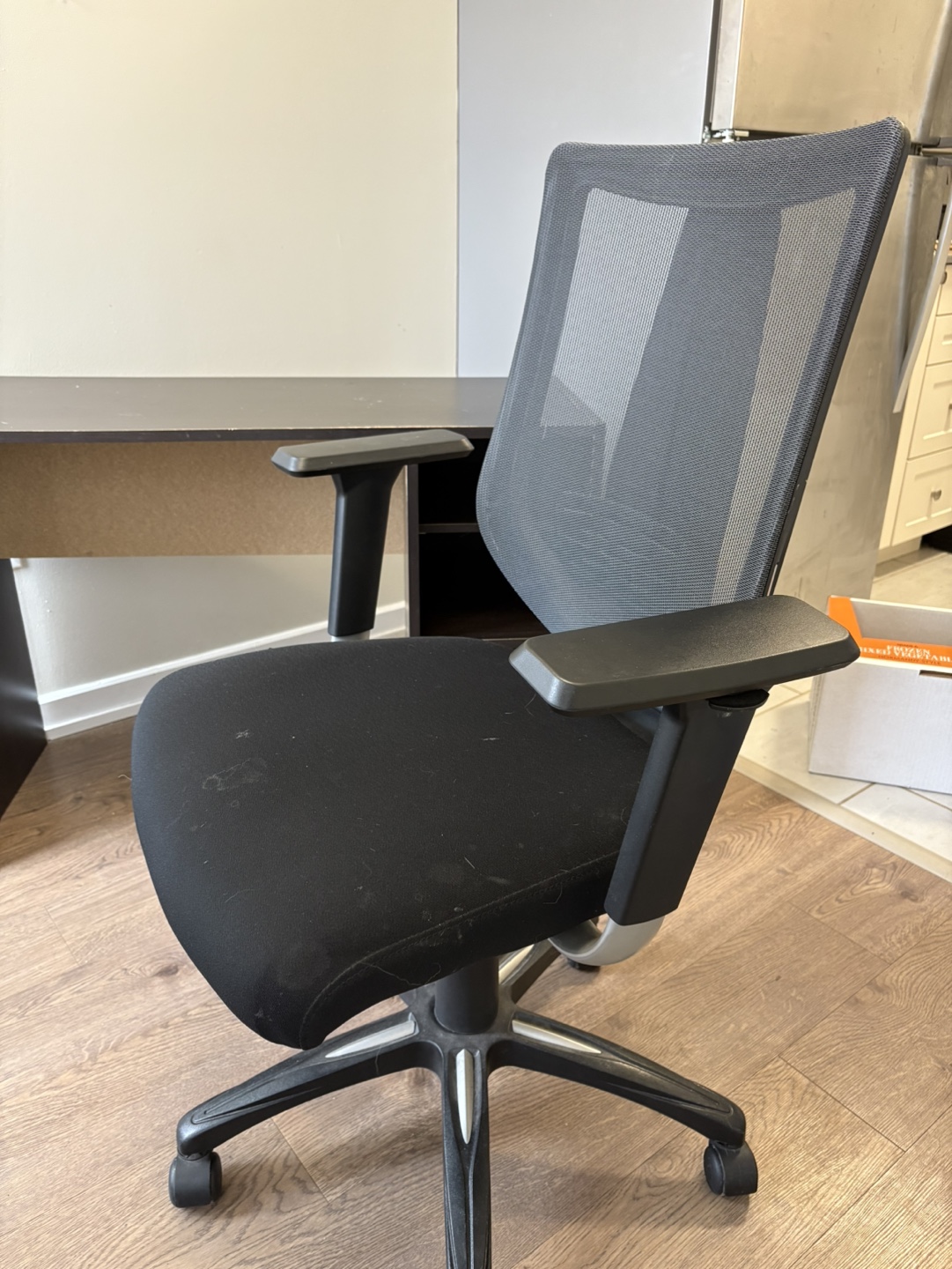 Dark Brown Computer Desk & Mesh Office Chair - photo 4