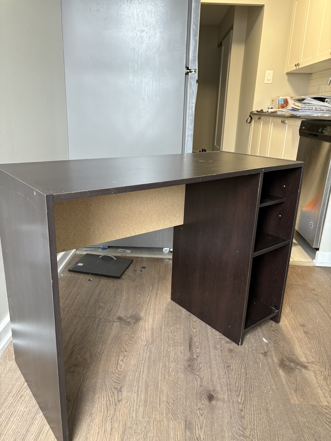 Dark Brown Computer Desk & Mesh Office Chair - photo 2