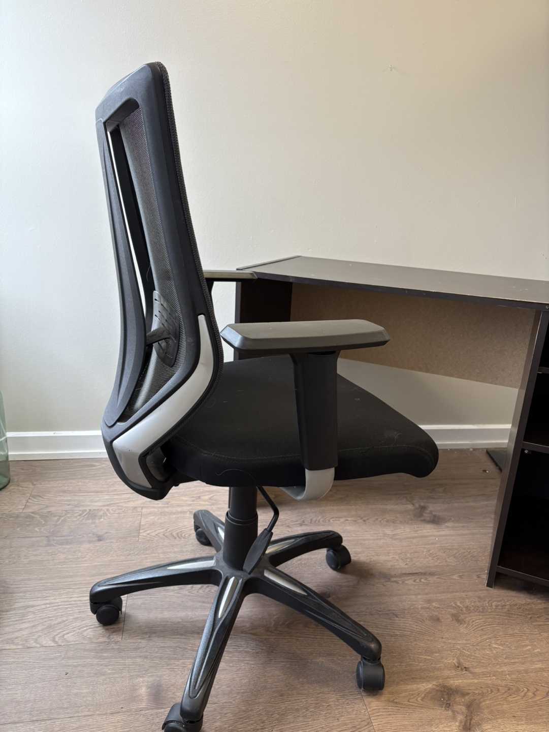 Dark Brown Computer Desk & Mesh Office Chair - photo 5