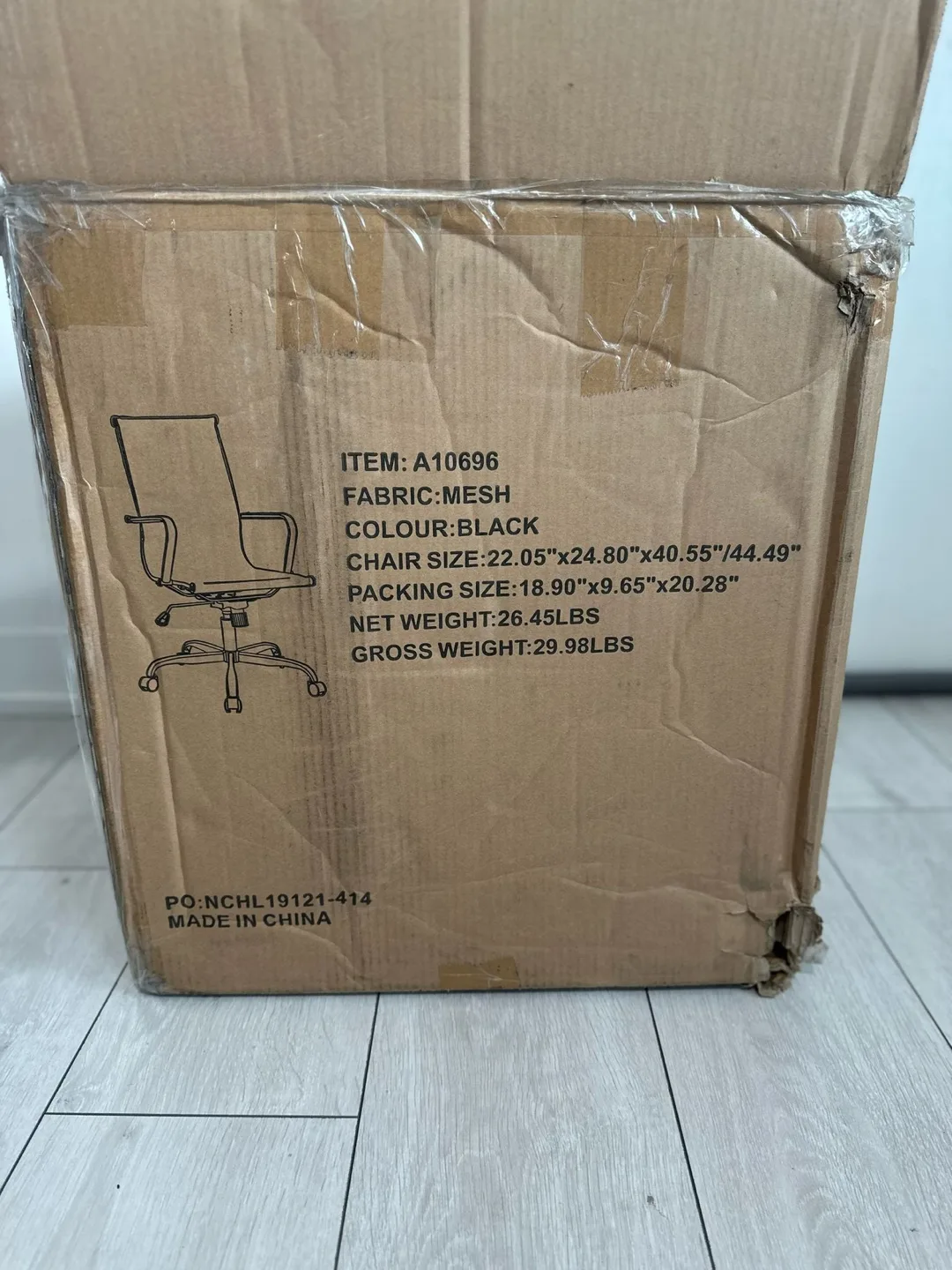 Black Mesh Office Chair with Chrome Base image indicator(8)