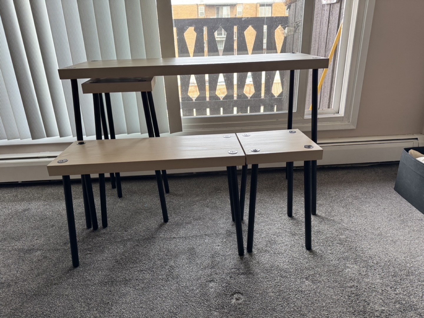 IKEA FRIDNÄS Nesting Tables with Stools Set of 4 | Karrot