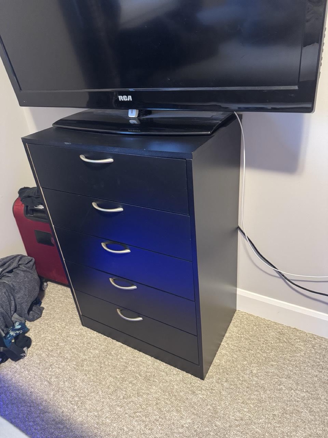 Black 5-Drawer Dresser