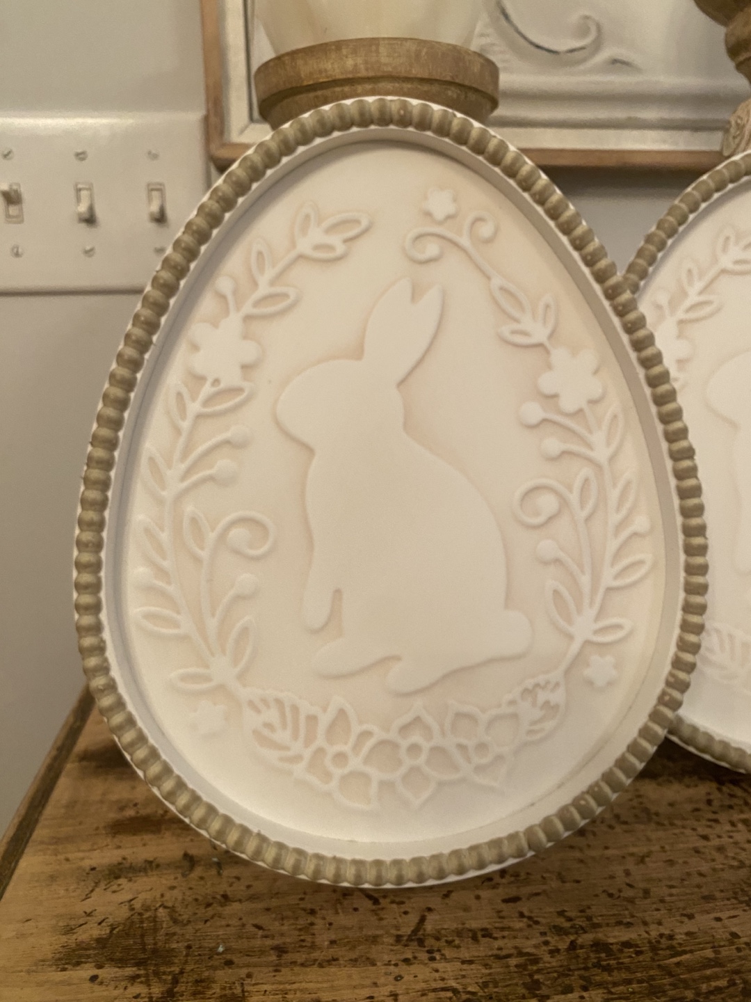 Pair of Easter Egg wall decor with Bunny Design - photo 2