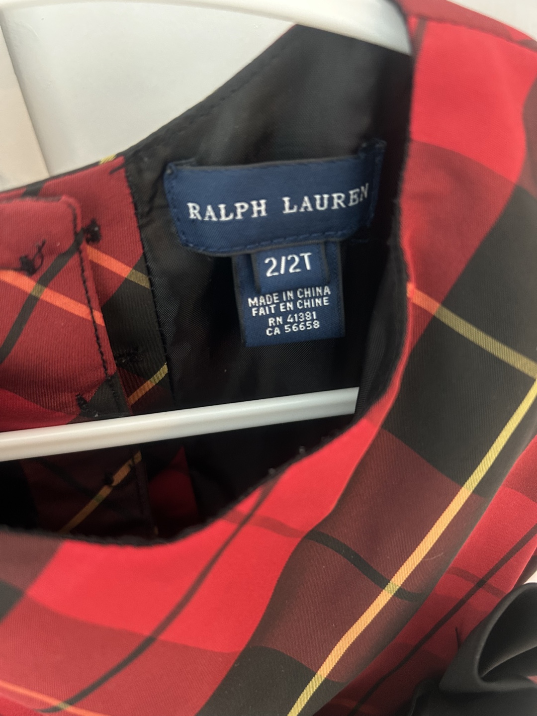 Ralph Lauren toddler’s Red Plaid Dress - Size 2T - photo 2